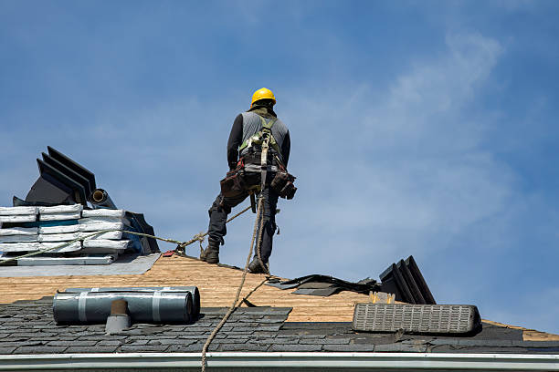 Professional Flat Roof Repair technician working in North Aurora, IL